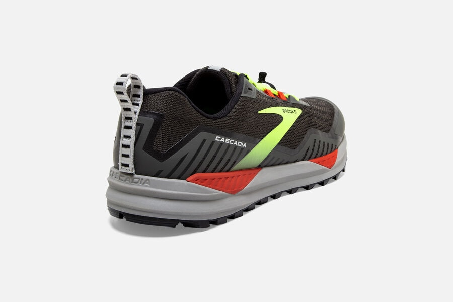 Brooks Israel Cascadia 15 Trail Running Shoes Mens - Black/Green - NIM-146759